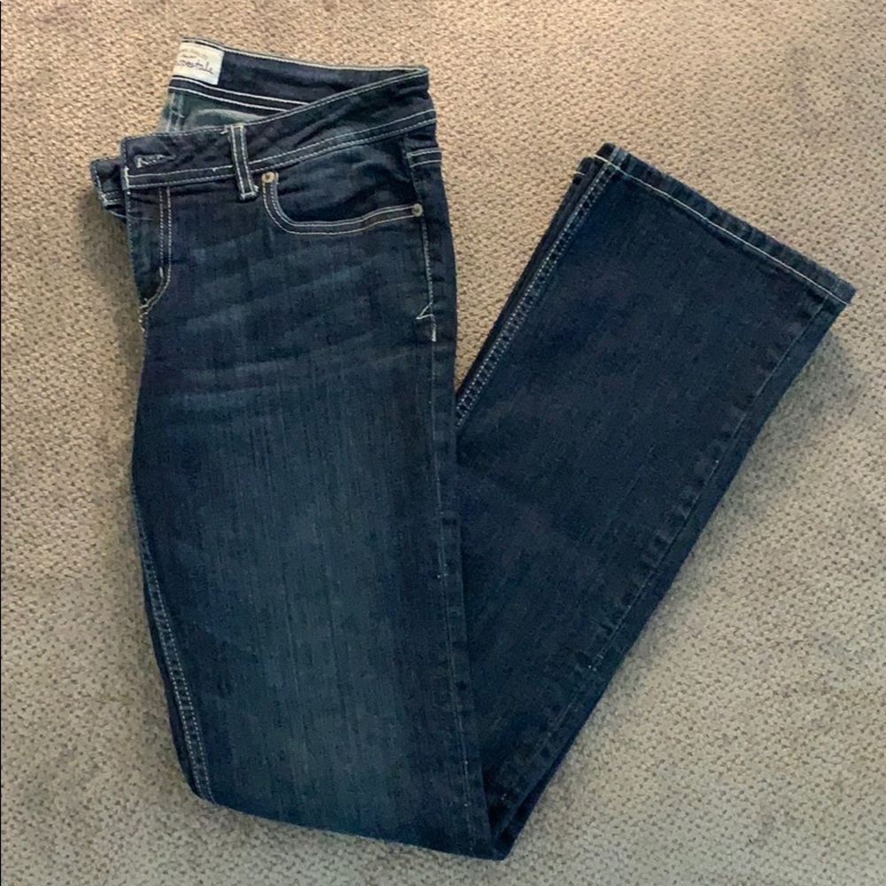 Dark Wash Bootcut Jeans - Long